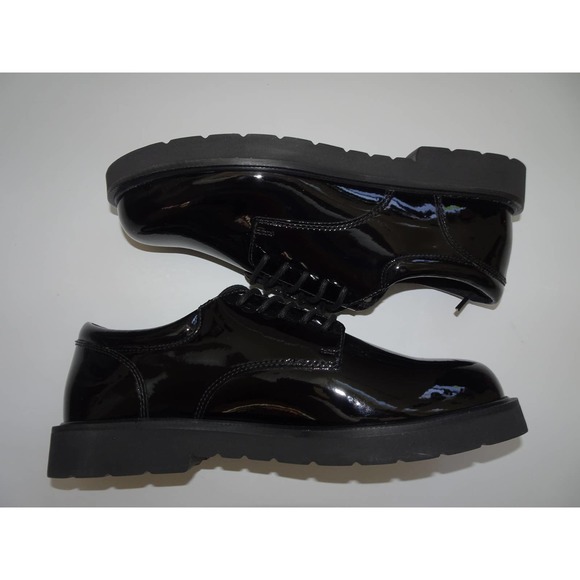 Bates Men's High Gloss Oxford Duty Work Shoe Size 8.5 Black - Picture 9 of 10
